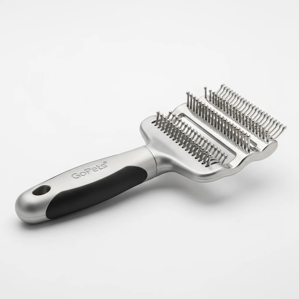 GoPets pet grooming rake image 2
