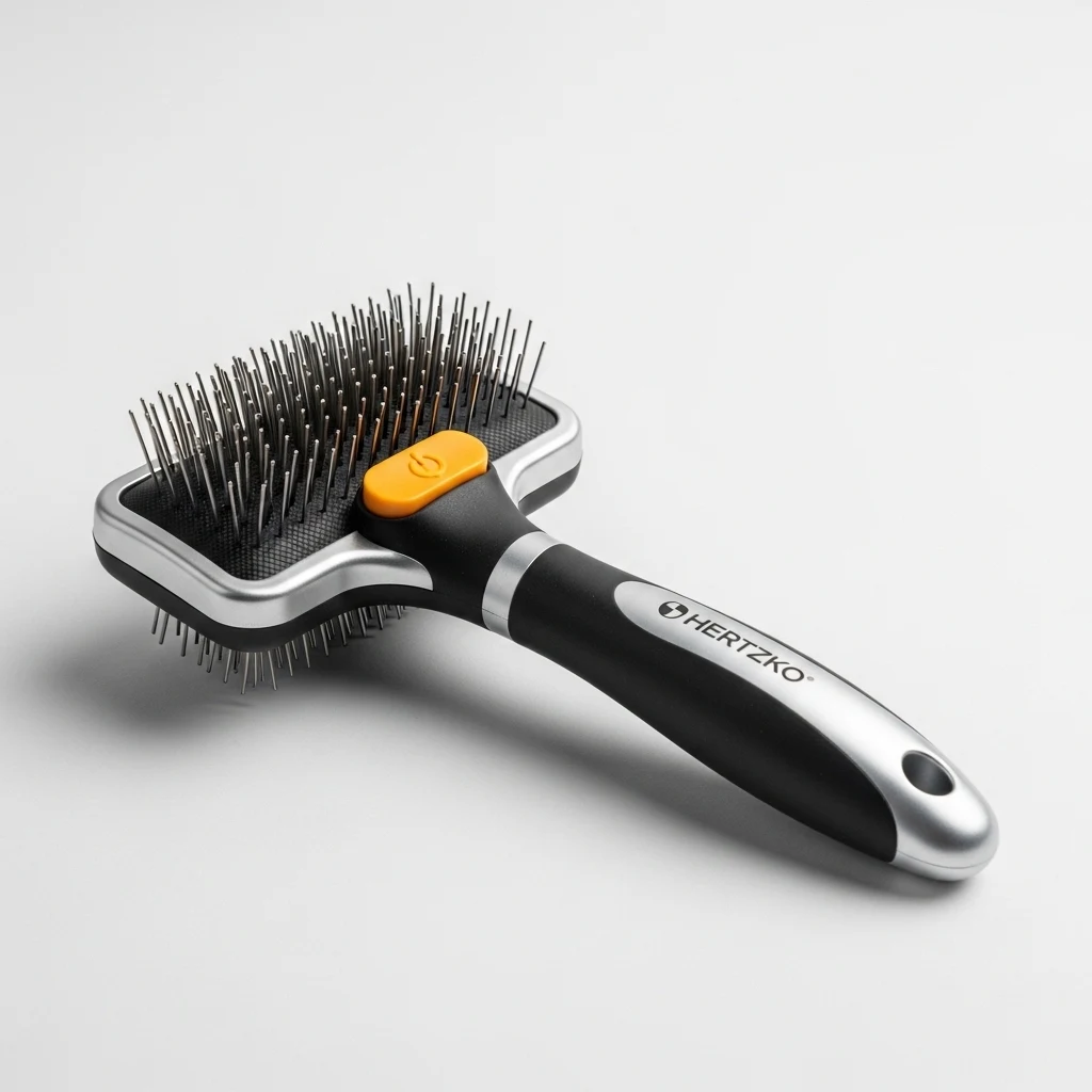 Hertzko self-cleaning slicker brush image 3