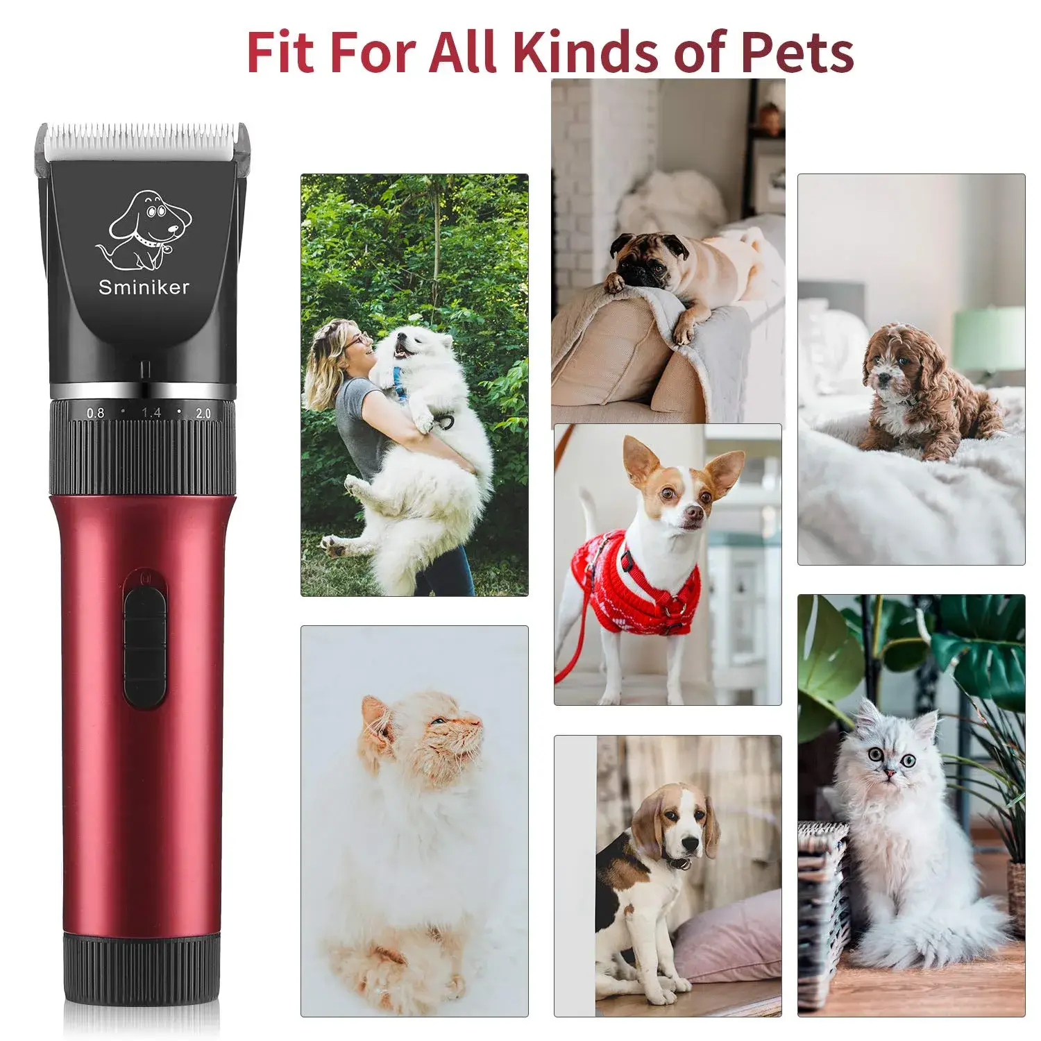 Sminiker pet grooming kit image 2